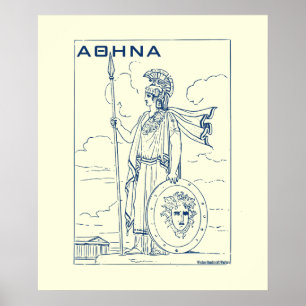 Griechische Mythologie Athena Goddess Ancient Grie Poster
