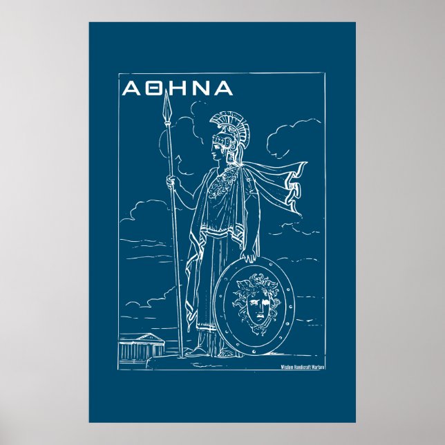 Griechische Mythologie Athena Goddess Ancient Grie Poster (Vorne)