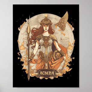 Griechische Mythologie_ Athena, Göttin der Weishei Poster