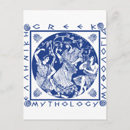 Griechische Mythologie - Blau Postkarte