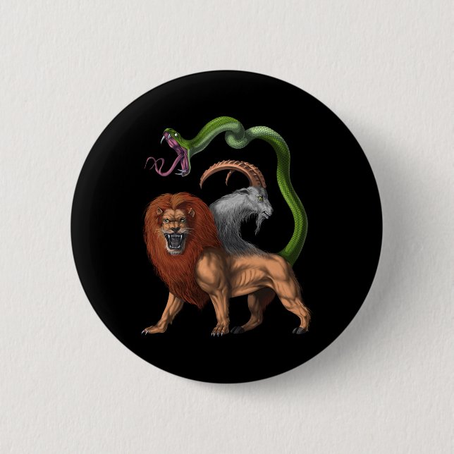 Griechische Mythologie Chimera Button (Vorderseite)