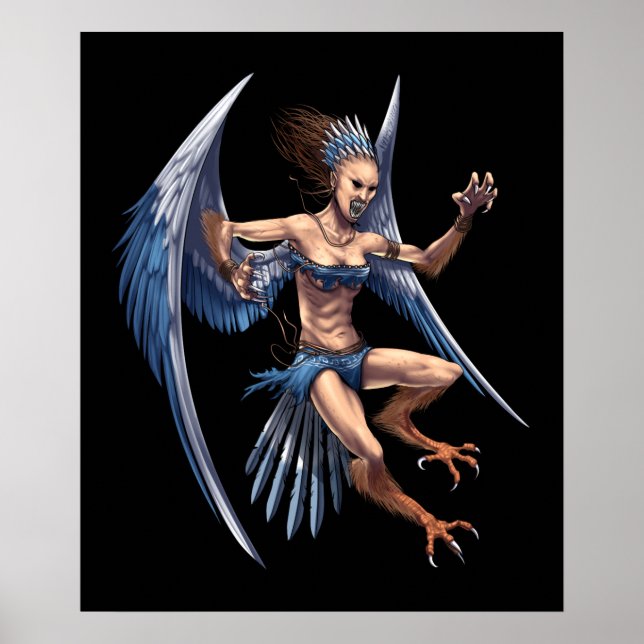 Griechische Mythologie Harpy Poster (Vorne)