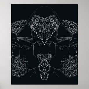 Griechische Mythologie Jupiter Minerva Hercules Poster