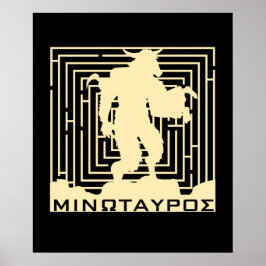 Griechische Mythologie Minotaur Ancient Griechenla Poster