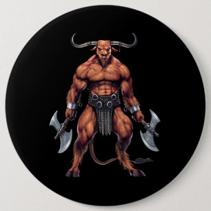 Griechische Mythologie Minotaur Button