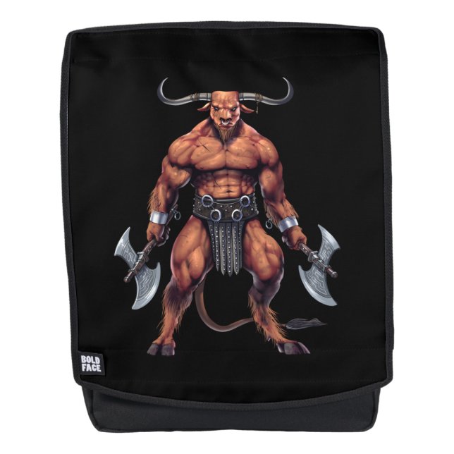 Griechische Mythologie Minotaur Rucksack (Vorderseite)