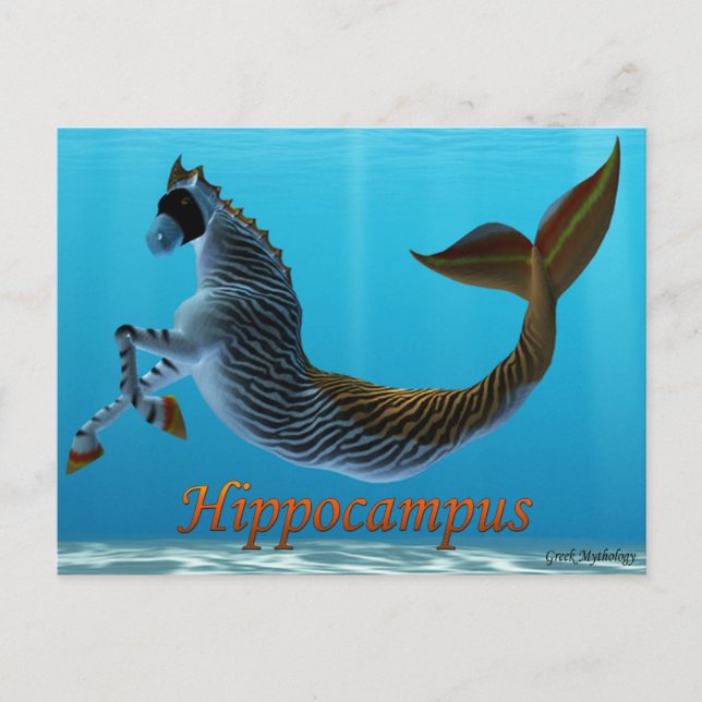 Griechische Mythologie Postkarten: Hippocampus Postkarte (Vorderseite)