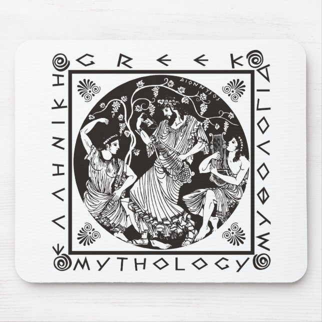 Griechische Mythologie - Schwarzes Mousepad (Vorne)
