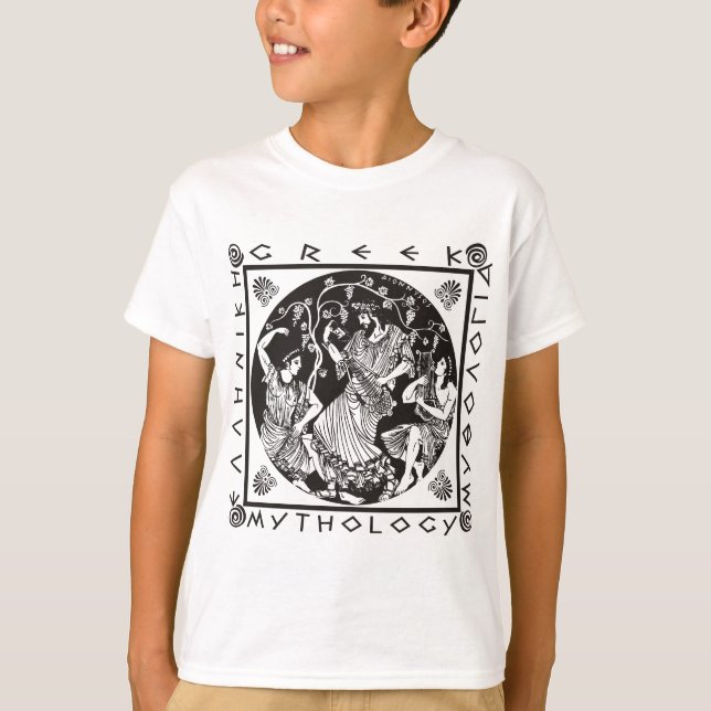 Griechische Mythologie - Schwarzes T-Shirt (Vorderseite)