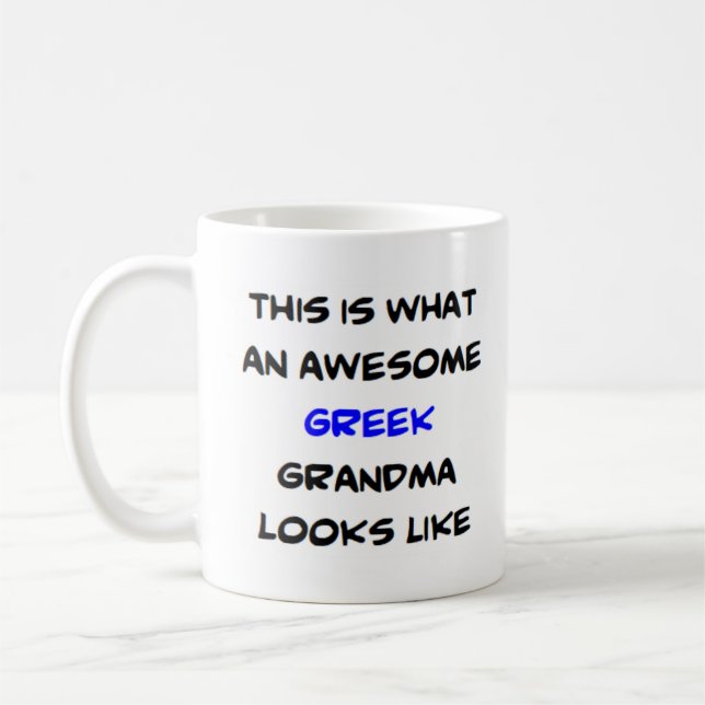 griechische Oma, phantastisch Kaffeetasse (Links)