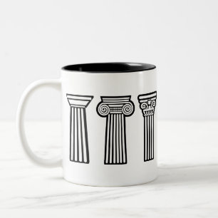 griechische Orders Column Doric Pillars Zweifarbige Tasse