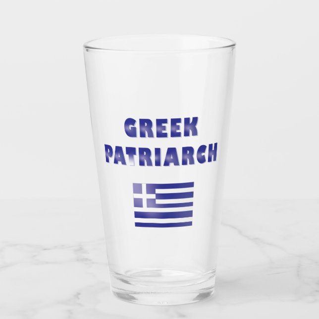 Griechische Patriarchenflagge Griechenland Marine  Glas (Vorderseite)