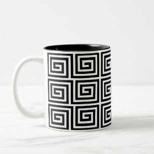 Griechische Pattern Küchentücher Zweifarbige Tasse