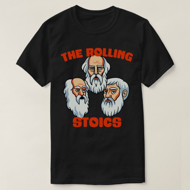 Griechische Philosophen Rolling Stoics T-Shirt (Design vorne)