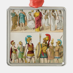 Griechische religiöse und Militär kleidet an Ornament Aus Metall