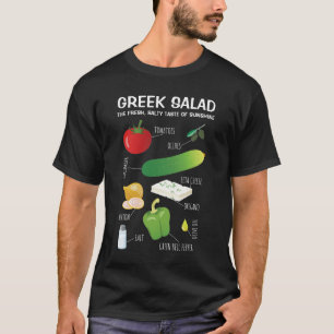 Griechische Salatzutaten - Ein Geschmack des Sonne T-Shirt