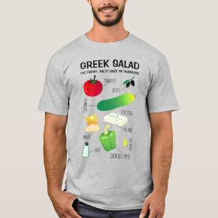 Griechische Salatzutaten - Ein Geschmack des Sonne T-Shirt