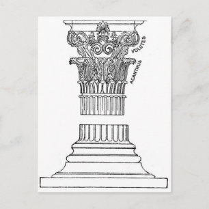 Griechische Säulen-Postkarte Postkarte