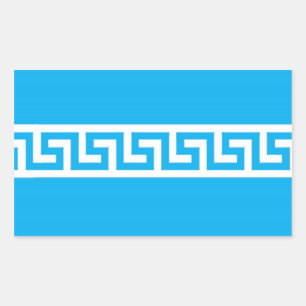 Griechische Schlüssel-Muster-Rechteck-Aufkleber Rechteckiger Aufkleber