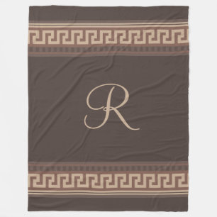 Griechische Schlüsselgrenze Fleecedecke