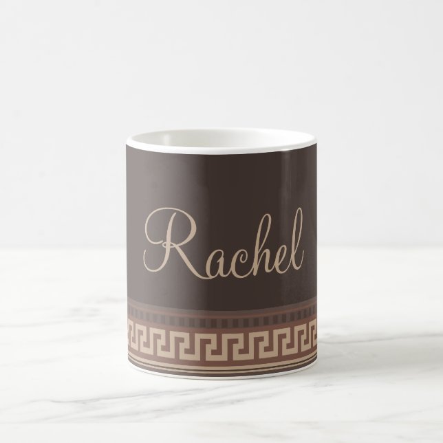 Griechische Schlüsselgrenze Kaffeetasse (Mittel)