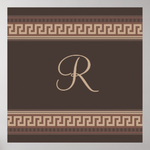 Griechische Schlüsselgrenze Poster