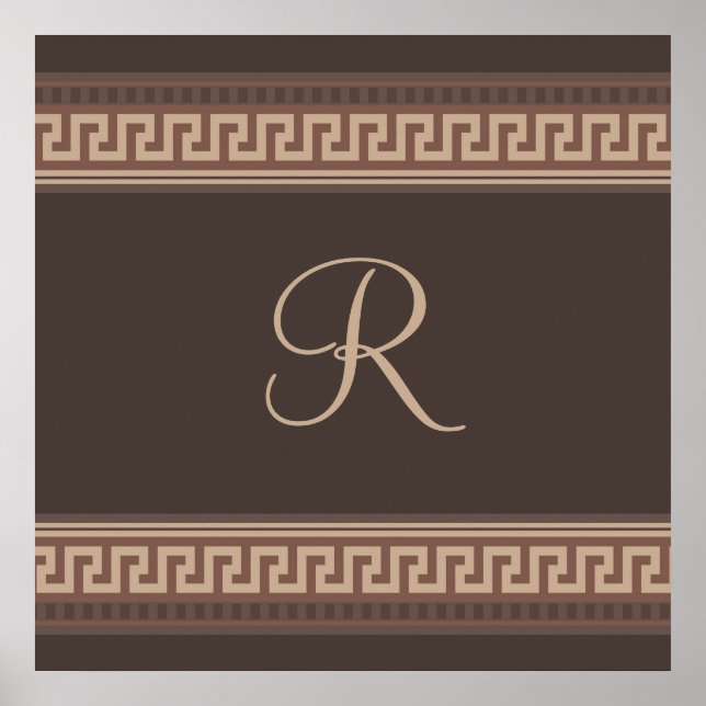 Griechische Schlüsselgrenze Poster (Vorne)