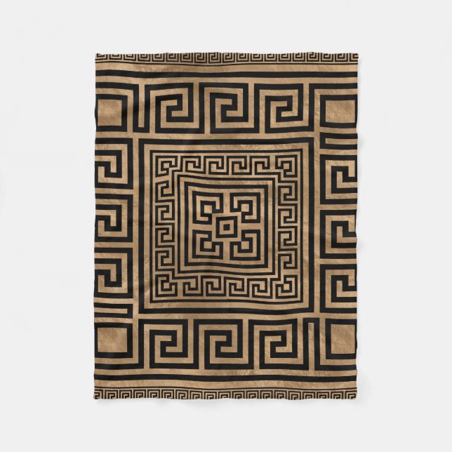 Griechische Schlüsselverzierung - griechische Fleecedecke (Vorderseite)