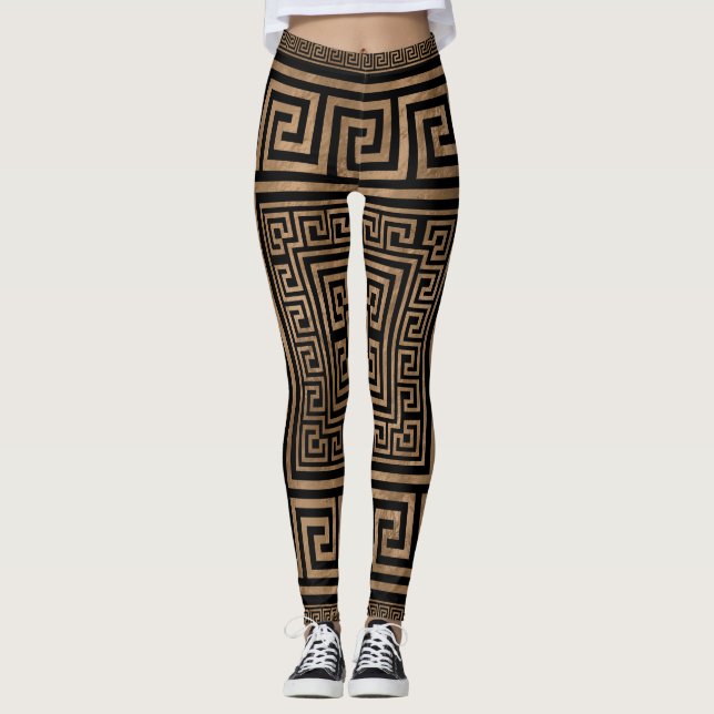 Griechische Schlüsselverzierung - griechische Leggings (Vorderseite)