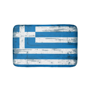 Griechische Schmutz Flagge Badematte