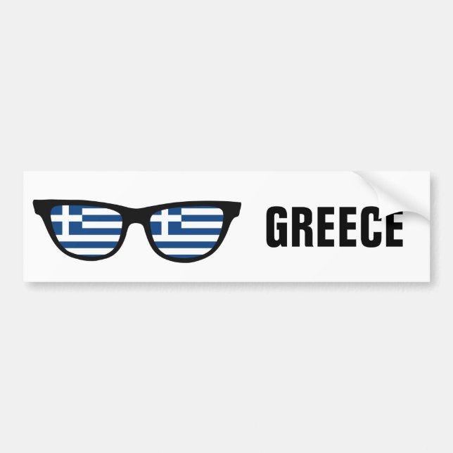 Griechische Shades, benutzerdefinierter Text und A Autoaufkleber (Vorne)