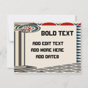 Griechische Spalte, fett Text