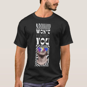 griechische Statue mit Illustrationsdesign T-Shirt