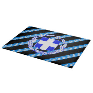 Griechische Streifenflagge Schneidebrett