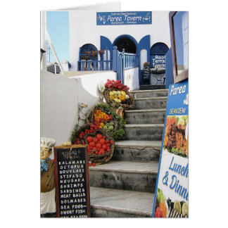 griechische Taverne auf Santorini, Griechenland