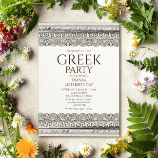 Griechische Toga Einladung mit Stone-Elementen