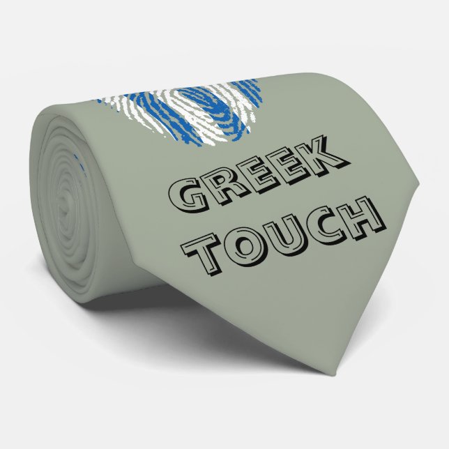 Griechische Touchfingerabdruckflagge Krawatte (Gerollt)