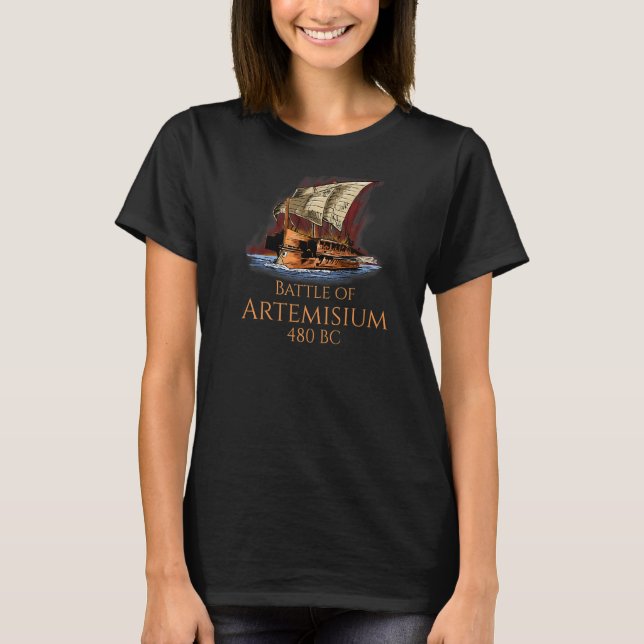 Griechische Trireme Schlacht von Artemisium Mariti T-Shirt (Vorderseite)