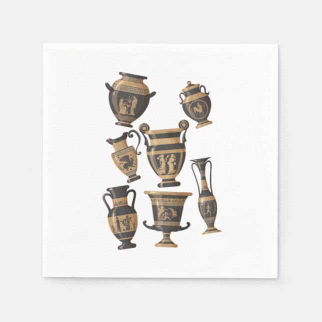 Griechische Vases Potterie Keramiken Porzellan Hob Serviette (Vorderseite)