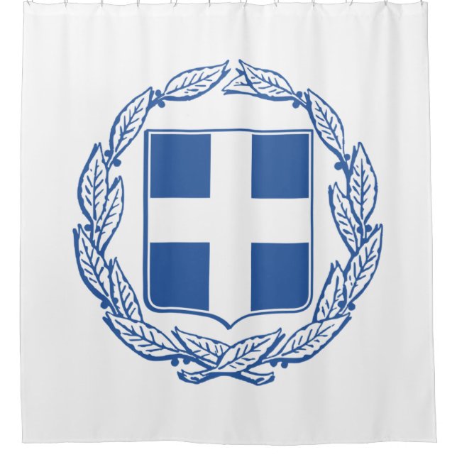 griechische Wappen Duschvorhang (Vorderseite)