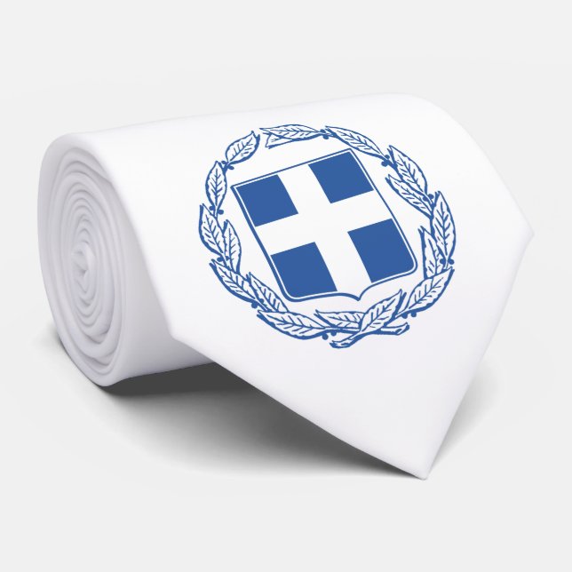 griechische Wappen Krawatte (Gerollt)