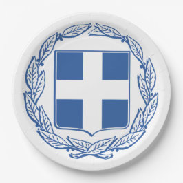 griechische Wappen Pappteller