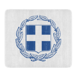 griechische Wappen Schneidebrett
