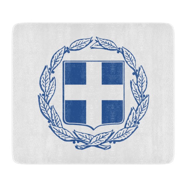 griechische Wappen Schneidebrett (Vorderseite)
