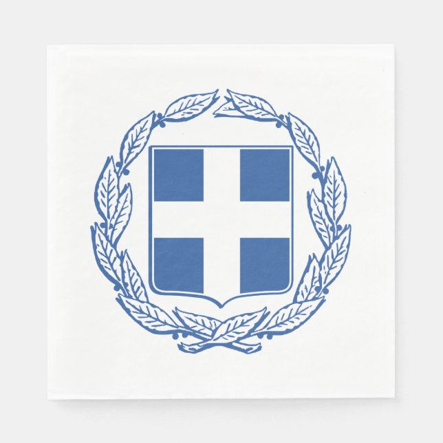 griechische Wappen Serviette (Vorderseite)