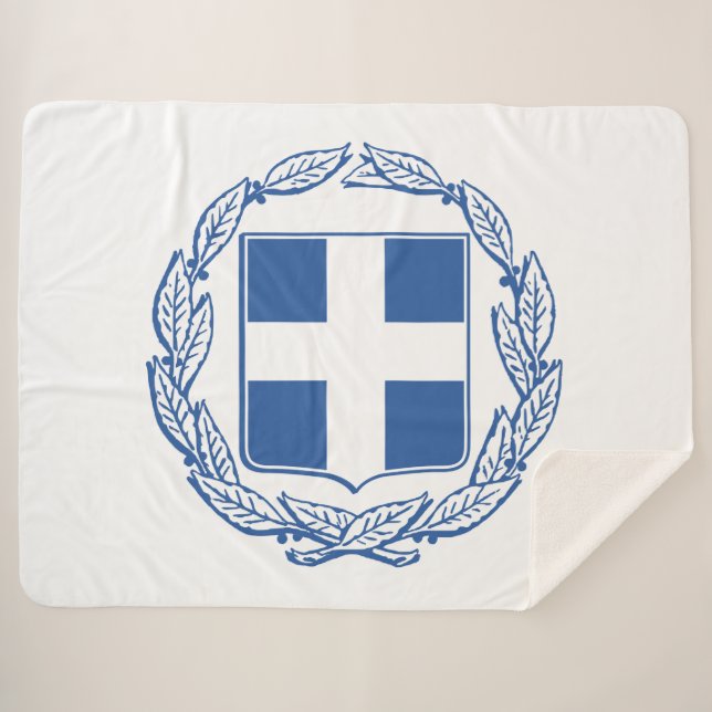 griechische Wappen Sherpadecke (Vorderseite (Horizontal))