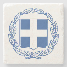 griechische Wappen Steinuntersetzer