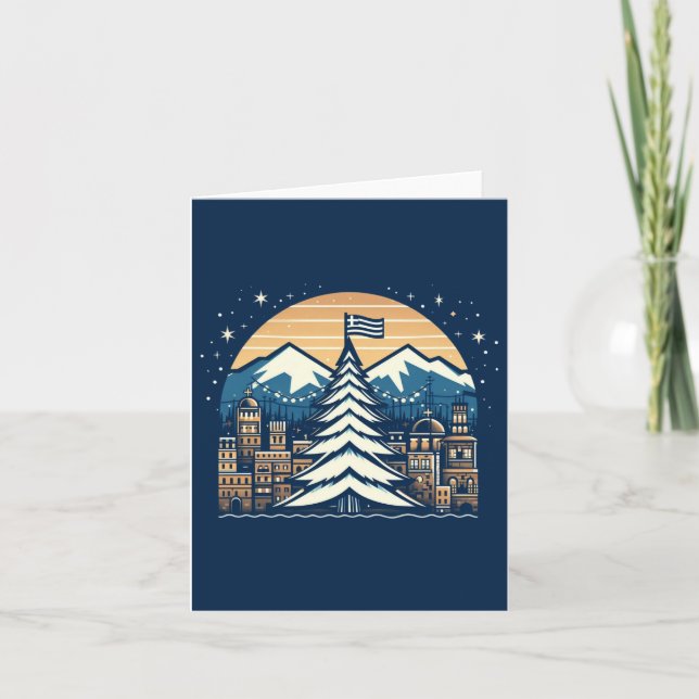 griechische Weihnachtsfeier Karte (Vorderseite)