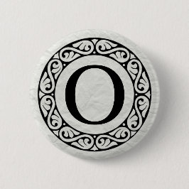 Griechischer Alphabet-Brief Omicron Button