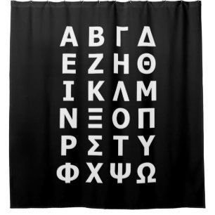 Griechischer Alphabet-Duschvorhang Duschvorhang